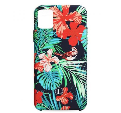 Силиконов калъф / гръб / TPU LUXO за Huawei P40 - черен / цветя