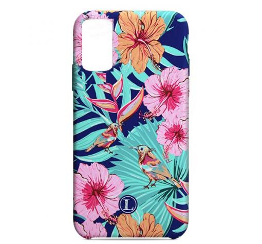 Силиконов калъф / гръб / TPU LUXO за Samsung S20 Plus - син / цветя