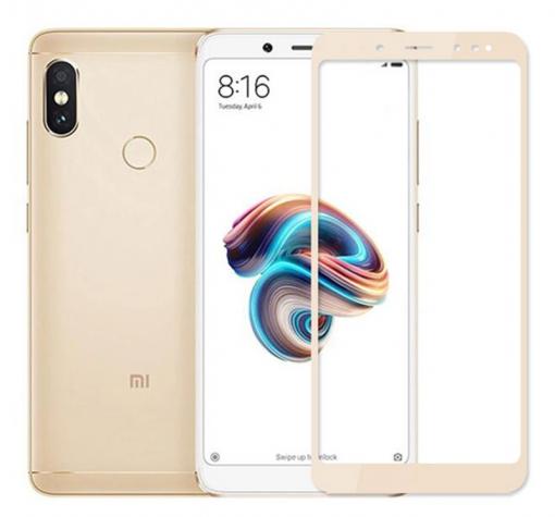 3D full cover Tempered glass screen protector Xiaomi Mi A2 / Mi 6X / Извит стъклен скрийн протектор за Xiaomi Mi A2 / Mi 6X - златист