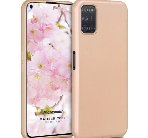 Силиконов калъф / гръб / TPU за Xiaomi Redmi Note 10 / Note 10S - златист / мат