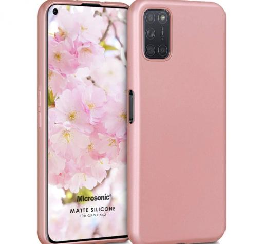 Силиконов калъф / гръб / TPU кейс за Samsung A52 / A52 5G - Rose Gold / мат