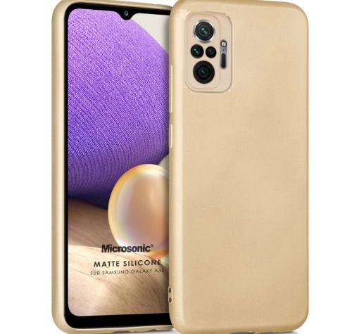 Силиконов калъф / гръб / TPU за Xiaomi Redmi Note 10 Pro - златист / мат