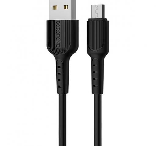 USB кабел за зареждане и пренос на данни / Micro USB кабел BOROFONE BX16 1m. FAST - черен