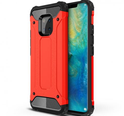 Силиконов гръб TPU Spigen Hybrid с твърда част за Huawei Mate 20 Pro - червен