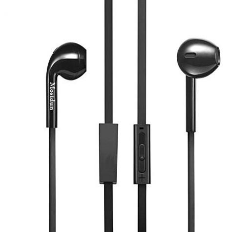 Стерео слушалки Mosidun M8 / handsfree / 3.5mm за смартфон - черни