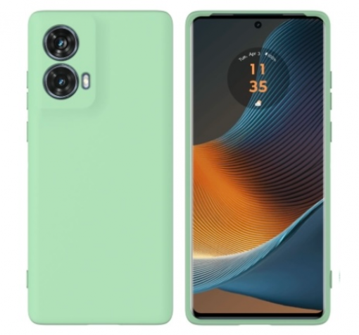 Луксозен силиконов калъф / кейс / Nano TPU за Motorola Moto G85 5G - зелен кейс със защита за камерата