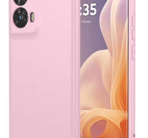 Луксозен силиконов калъф / кейс / Nano TPU за Motorola Moto G85 5G - светло розов кейс със защита за камерата