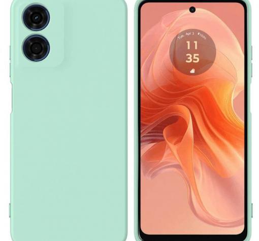 Силиконов калъф / кейс / Nano TPU за Motorola Moto G24 / G04 / E14 - мента гръб със защита за камерата