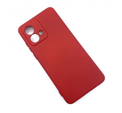 Силиконов калъф / кейс / за Motorola Moto G84 - червен гръб със защита за камерата