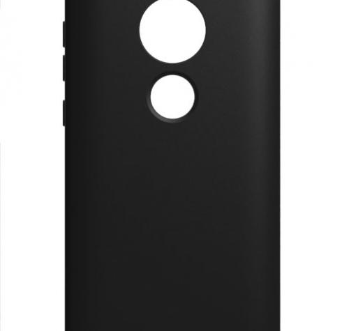 Силиконов калъф / гръб / TPU за Motorola Moto E5 - черен / мат