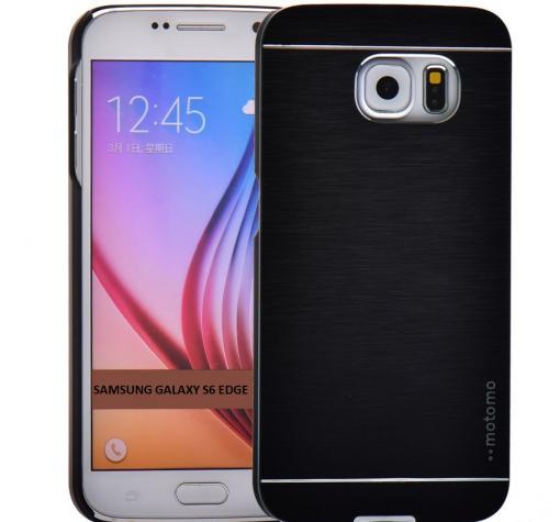 Луксозен твърд гръб / капак / MOTOMO за Samsung S6 Edge G925 - черен