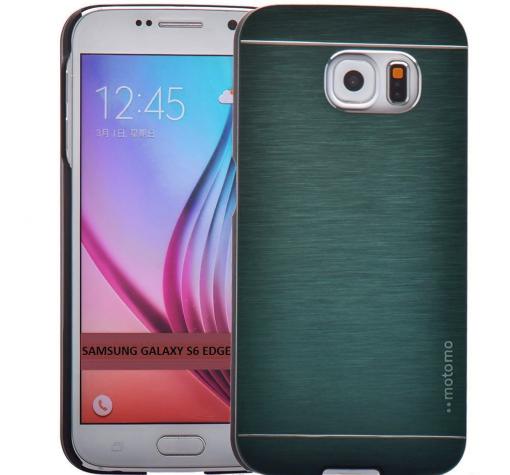 Луксозен твърд гръб / капак / MOTOMO за Samsung S6 Edge G925 - зелен