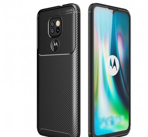 Луксозен силиконов калъф / гръб / TPU Auto Focus за Motorola Moto E7 Plus - черен / Carbon