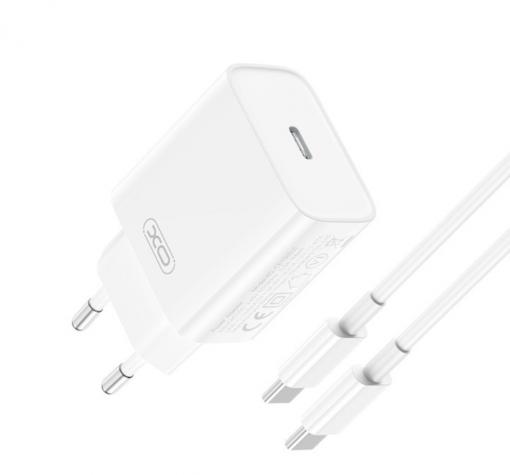 Зарядно устройство комплект XO CE15 PD с кабел 20W Type C 3A Quick Charging