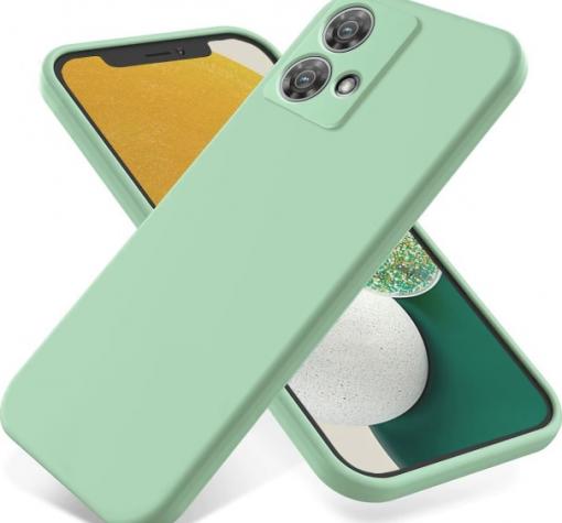 Силиконов калъф / кейс / за Motorola Moto G54 - мента гръб със защита за камерата