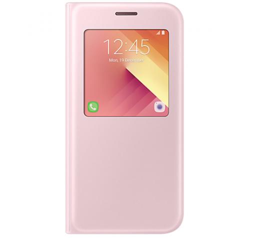 Оригинален калъф S-View Standing Cover EF-CA520PPEGWW за Samsung A5 2017 A520 - розов