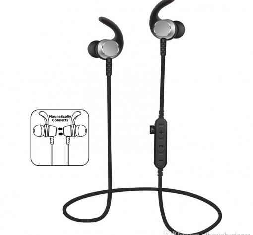 Стерео Bluetooth / Wireless слушалки MS-T3 - черни със сребристо