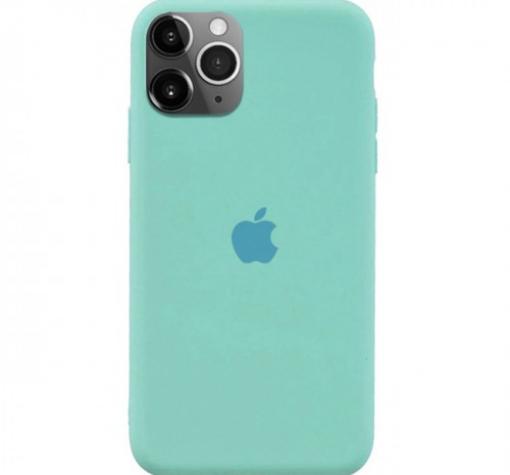 Луксозен силиконов гръб Silicone Case за Apple iPhone 11 Pro Max 6.5" - мента