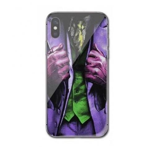 Луксозен стъклен твърд гръб за Samsung A50/A30s/A50s - Joker / Suit