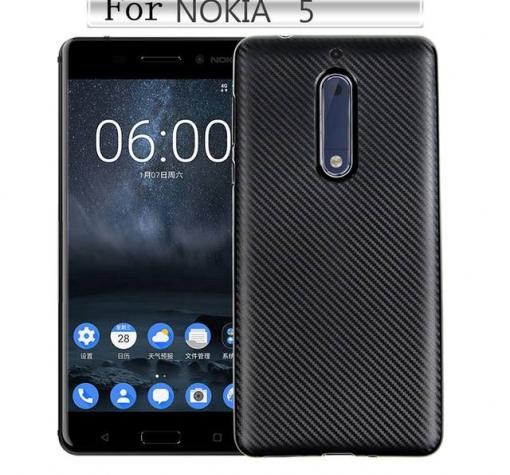 Силиконов калъф / гръб / TPU за Nokia 5 2017 - черен / Carbon