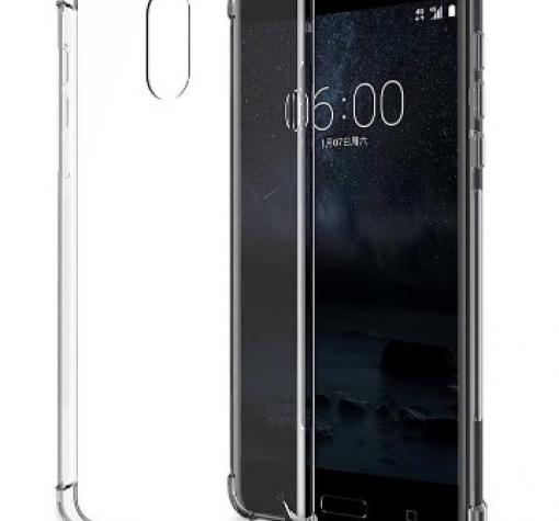 Удароустойчив силиконов калъф за Nokia 3.1 - прозрачен
