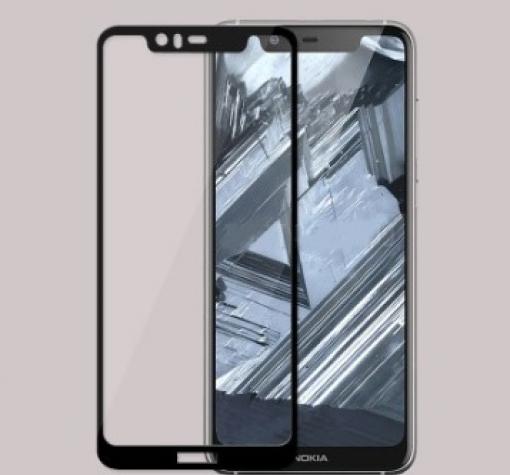 3D full cover Tempered glass screen protector Nokia 5.1 Plus 2018 / Nokia X5 / Извит стъклен скрийн протектор Nokia 5.1 Plus 2018 / Nokia X5 - черен