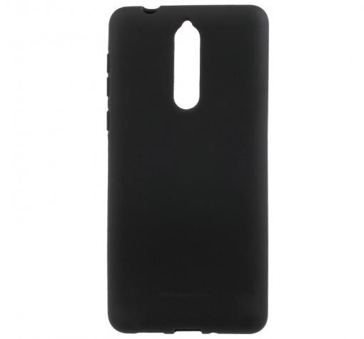 Луксозен силиконов калъф / гръб / TPU Mercury GOOSPERY Soft Jelly Case за Nokia 5.1 2018 - черен