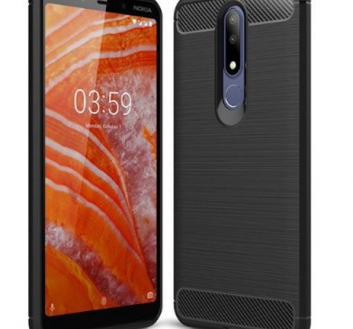 Силиконов калъф / гръб / TPU за Nokia 7.1 2018 - черен / carbon