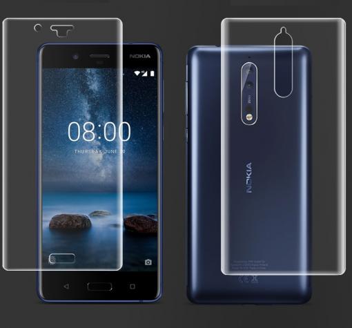 Удароустойчив скрийн протектор 360° за Nokia 6 2017 - прозрачен / лице и гръб