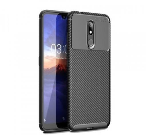 Луксозен силиконов калъф / гръб / TPU Auto Focus за Nokia 3.2 - черен / Carbon