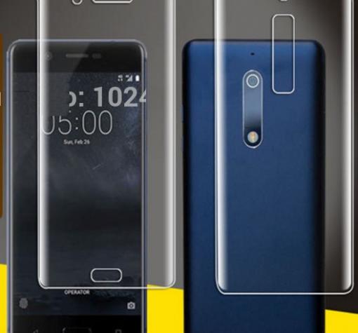 Удароустойчив скрийн протектор за Nokia 5 2017 - прозрачен / лице и гръб