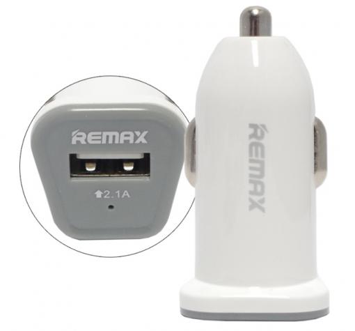 Универсално зарядно за кола Remax RCC101 5V / 1 x USB 2.1A Car Charger - бял