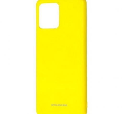 Силиконов калъф / гръб / TPU MOLAN CANO Jelly Case за Samsung Note 10 Lite / A81 - жълт / гланц / брокат