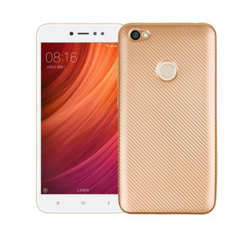 Силиконов калъф / гръб / TPU за Xiaomi RedMi Note 5A - златист / Carbon