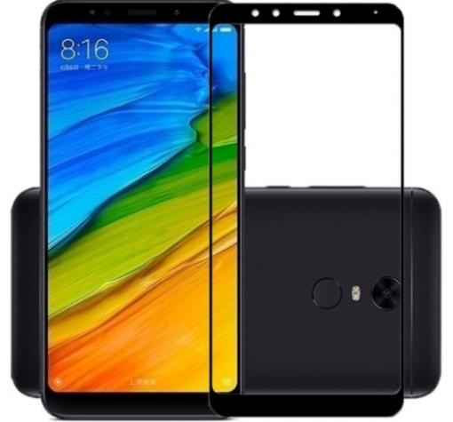 3D full cover Tempered glass screen protector Xiaomi Redmi 5 Plus / Извит стъклен скрийн протектор Xiaomi Redmi 5 Plus - черен