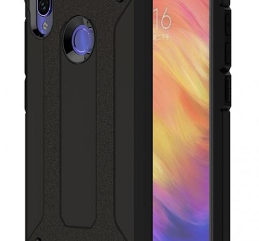 Силиконов гръб TPU Spigen Hybrid с твърда част за Xiaomi Redmi 7 - черен