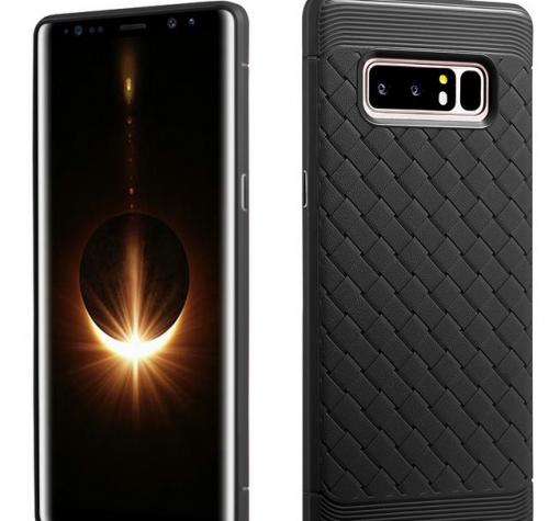 Луксозен силиконов калъф / гръб / TPU i-Zore за Samsung Note 8 N950 - черен / плетеница