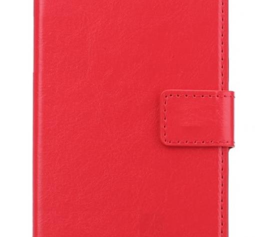 Кожен калъф Flip тефтер Flexi със стойка за Xiaomi Redmi Note 8T - червен