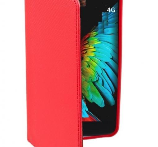 Кожен калъф Magnet Case със стойка за Nokia 2.1 2018 - червен