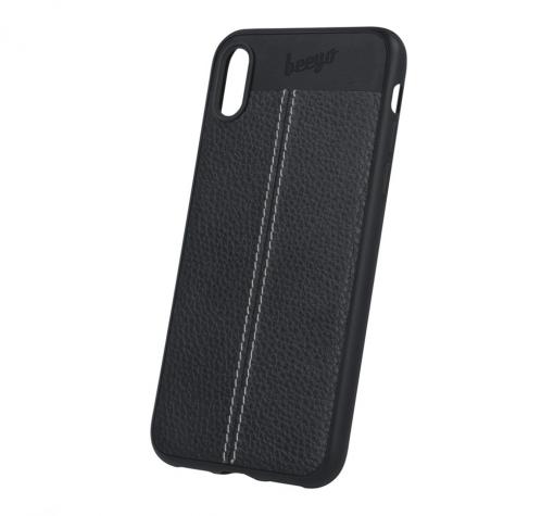 Луксозен кожен гръб Beeyo Elegance Case за Samsung A8 2018 A530F - черен