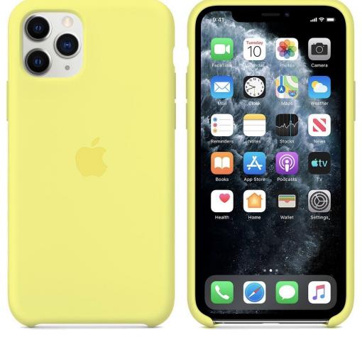 Оригинален гръб Silicone Cover за Apple iPhone 12 /12 Pro 6.1'' - банан