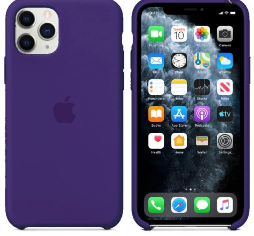 Оригинален гръб Silicone Cover за Apple iPhone 12 /12 Pro 6.1'' - лилав