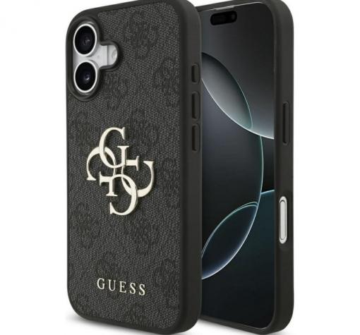 Оригинален калъф / гръб / GUESS 4G Classic Logo кейс за Apple iPhone 17 (6.3) - черен