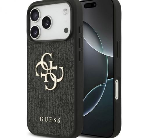 Оригинален калъф / гръб / GUESS 4G Classic Logo кейс за iPhone 17 Pro Max - черен
