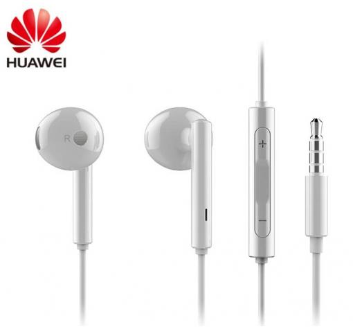 Оригинални стерео слушалки / Earphones Headphone with Remote & Microphone / за Huawei - бели