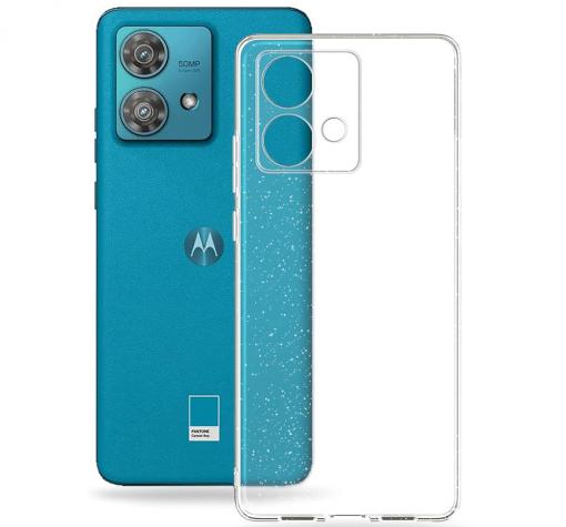 Луксозен силиконов калъф / кейс / Crystal Case TPU за Motorola Moto Edge 60 Fusion - прозрачен / брокат