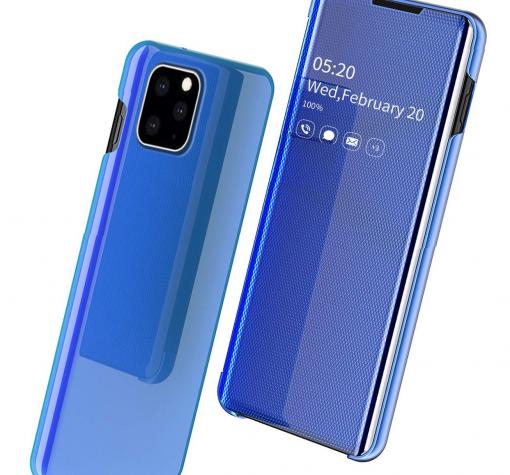 Луксозен калъф Clear View Cover с твърд гръб за Apple iPhone 11 Pro 5.8 - син