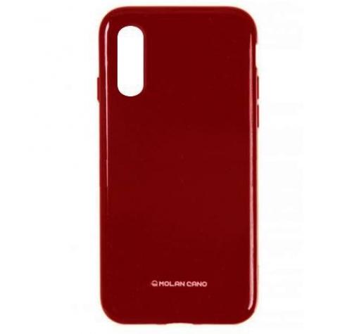 Силиконов калъф / гръб / Molan Cano Glossy Jelly Case за Huawei P Smart Pro - бордо / гланц / брокат