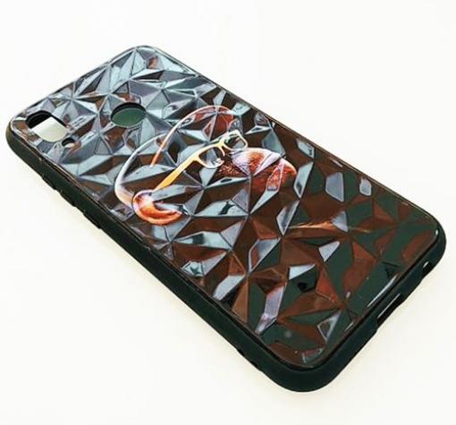 Луксозен твърд гръб 3D за Huawei P20 Lite - маймуна / черна призма