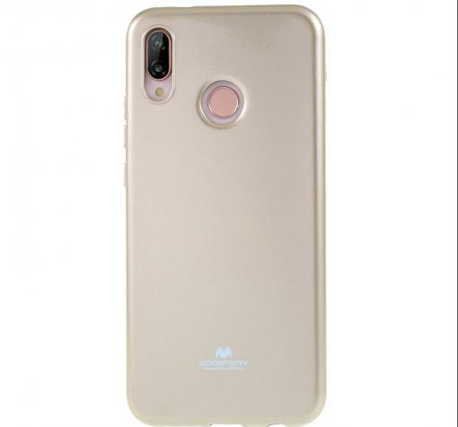 Луксозен силиконов калъф / гръб / TPU Mercury GOOSPERY Jelly Case за Huawei P20 Lite - златист
